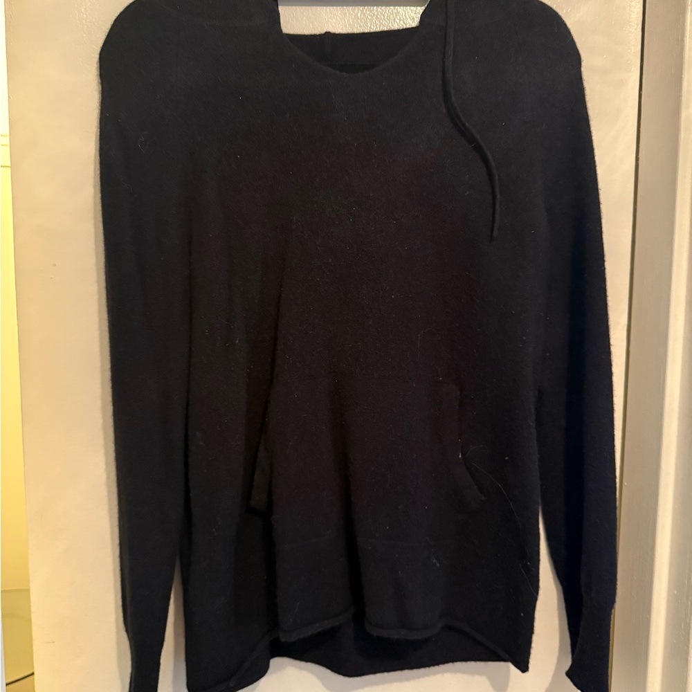 Aqua Black Cowl Neck Sweater